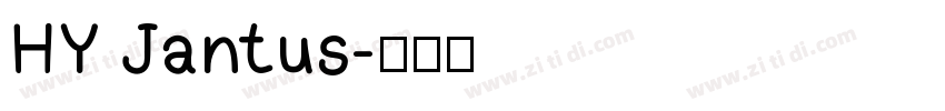 HY Jantus字体转换